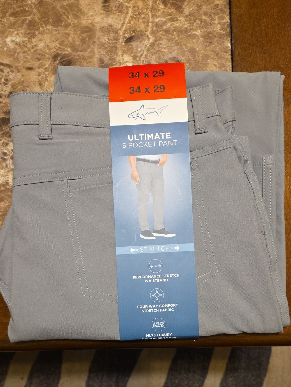 Ultimate 5-Pocket Stretch Pants - Gray
